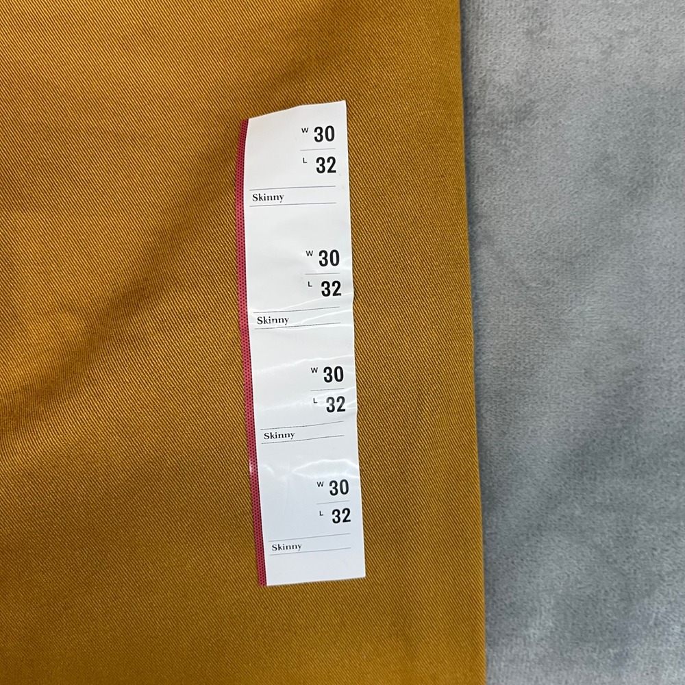 NWT Goodfellow & Co Men Skinny Fit Hennepin Chino Pants in Mustard Yellow, 30X32 - Picture 6 of 7